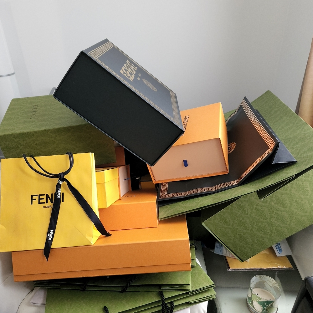 Designer packaging boxes and bags